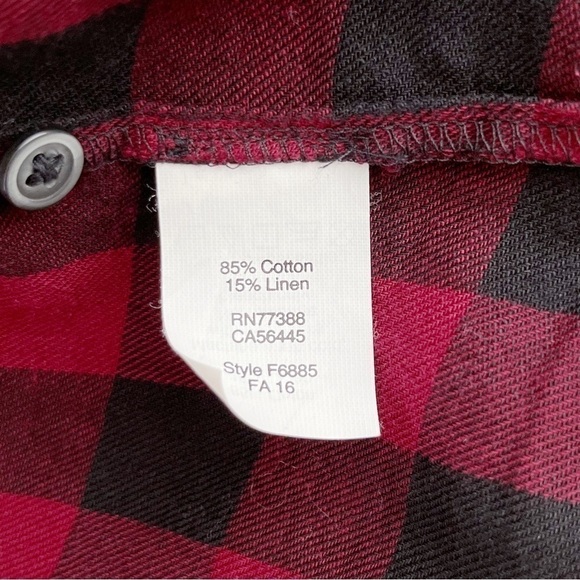 Madewell Lakeside Peplum Shirt in Buffalo Check Red Black, Size XS - Picture 13 of 13
